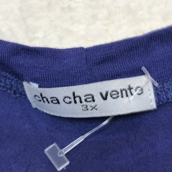 Cha Cha Vente Womens Tiered Short Sleeve Top 3x PLUS SIZE - Picture 2 of 7